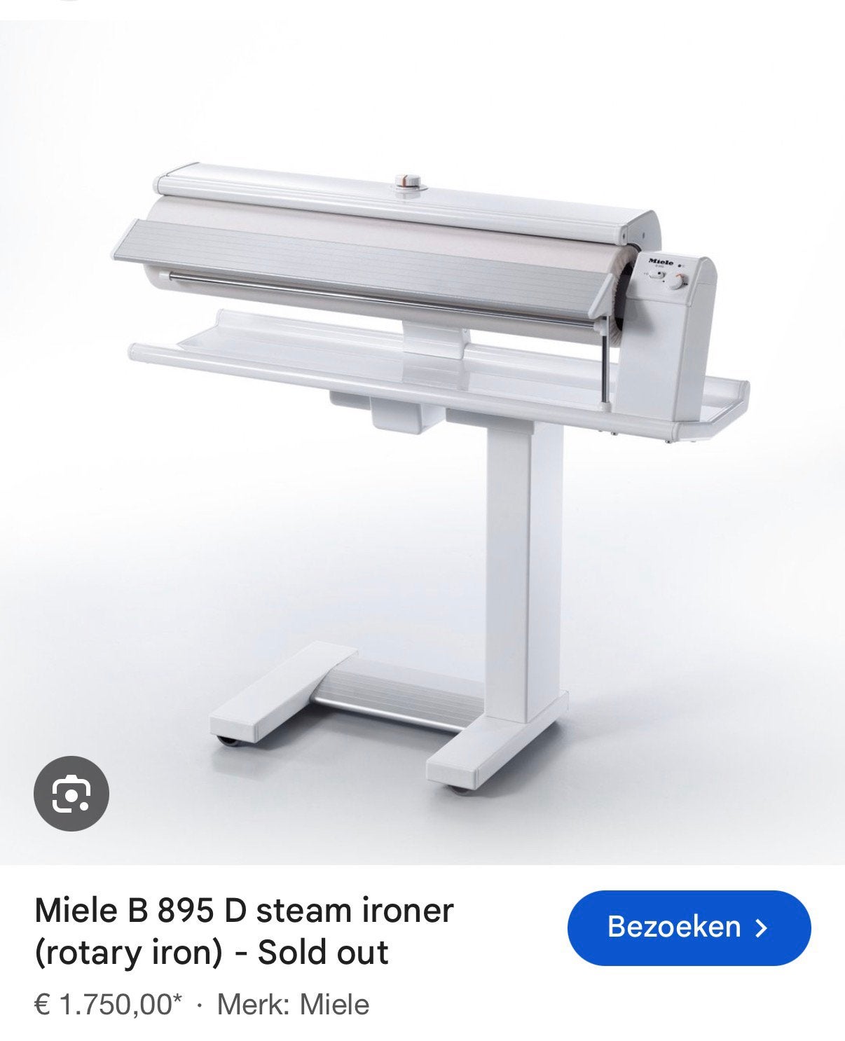 Miele strijkrol met stoom B 985 D, Ophalen, Gebruikt