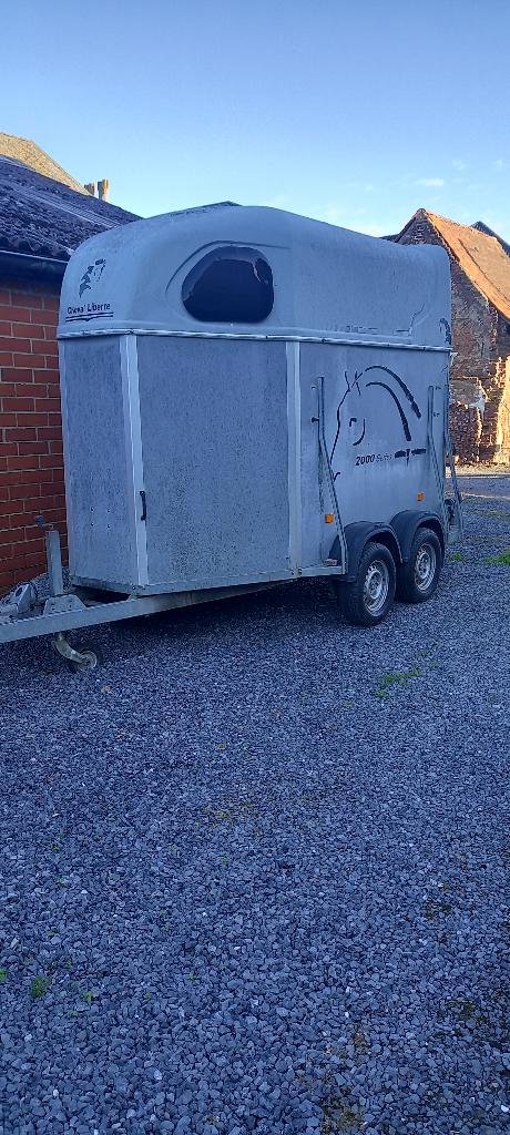 BESTELWAGENPAARDEN, Dieren en Toebehoren, Paarden en Pony's | Trailers en Aanhangwagens, Ophalen, Gebruikt, Aluminium, 2-paards trailer