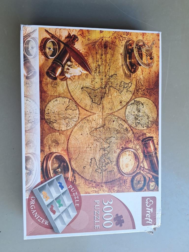 Puzzel wereldkaart, merk Trefl, 3000 stukjes, Ophalen, Meer dan 1500 stukjes, Zo goed als nieuw, Legpuzzel