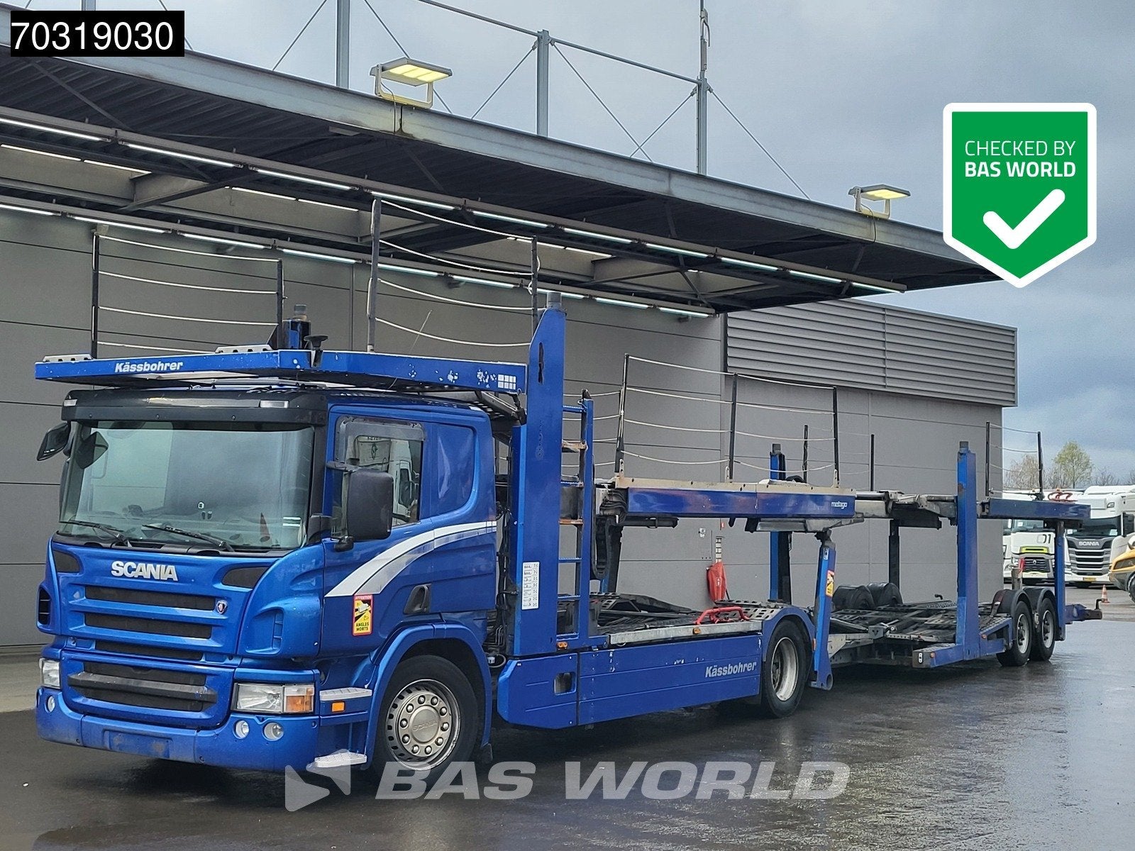 Scania P420 4X2 Kassbohrer Car transporter combi Full Air su, Autos, Camions, Achat, 420 ch, Automatique, Tissu