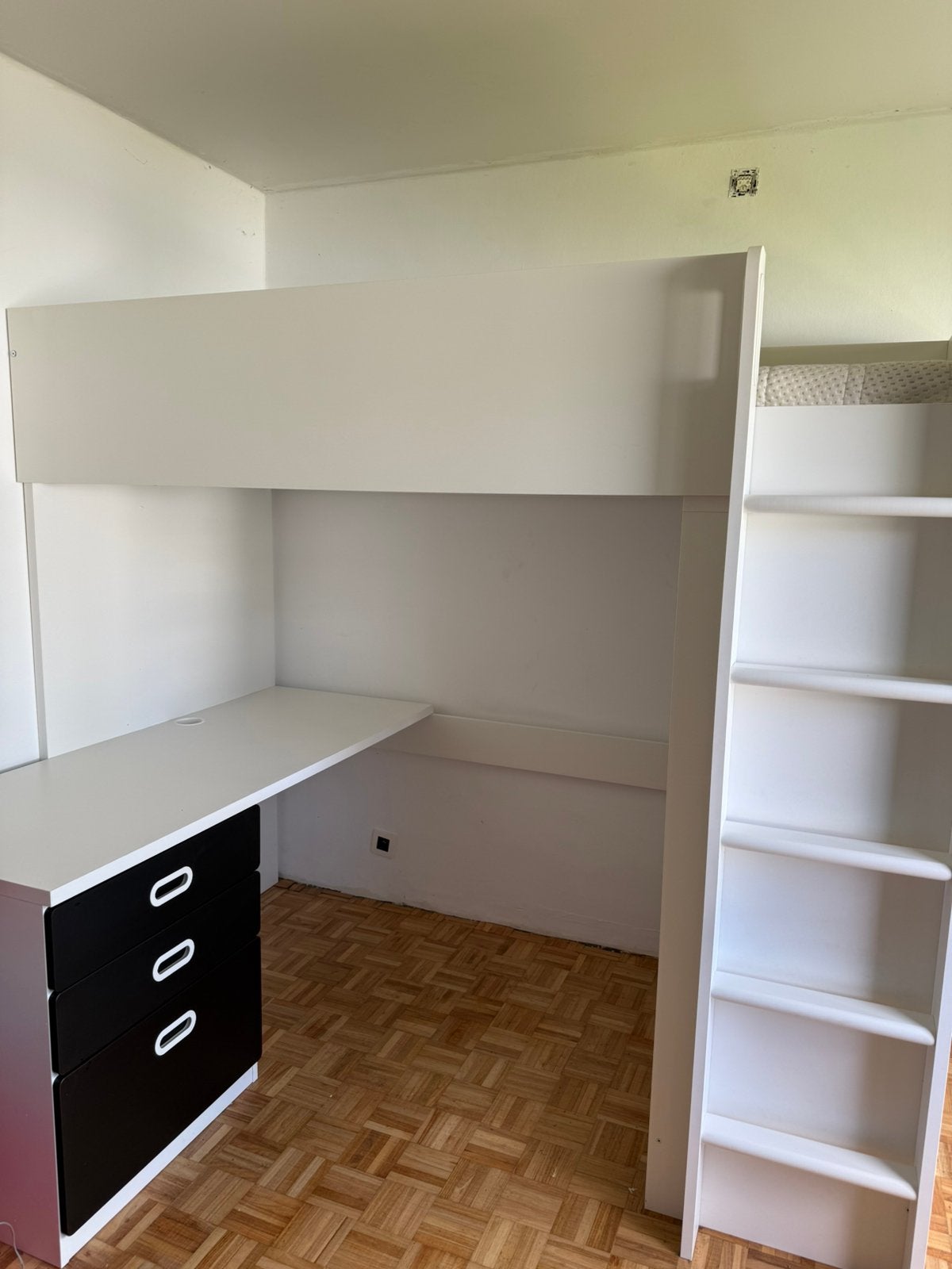Bed Hoogslaper met bureau IKEA Smastad, Ophalen, Gebruikt, Hoogslaper