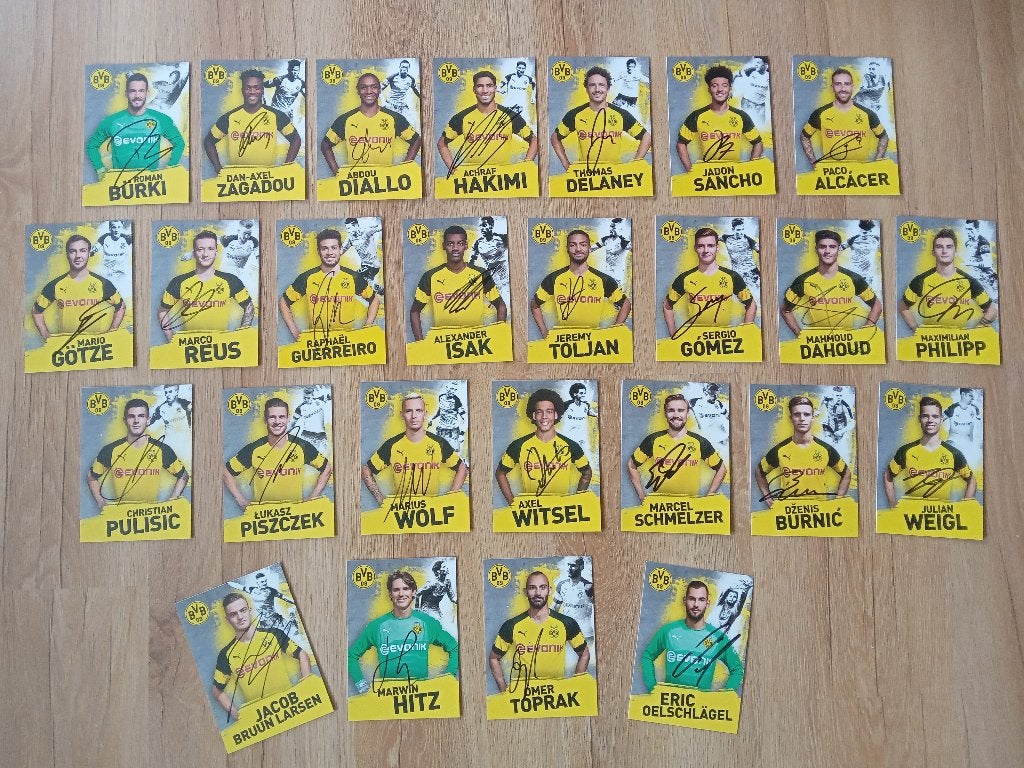 2018-2019 set spelerskaarten van Borussia Dortmund, Ophalen of Verzenden, Nieuw, Clubaccessoires