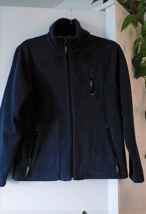 Scarfacio (Italia) : warme marineblauw fleecejack vest , S, Enlèvement ou Envoi, Taille 36 (S), Comme neuf, Autres types