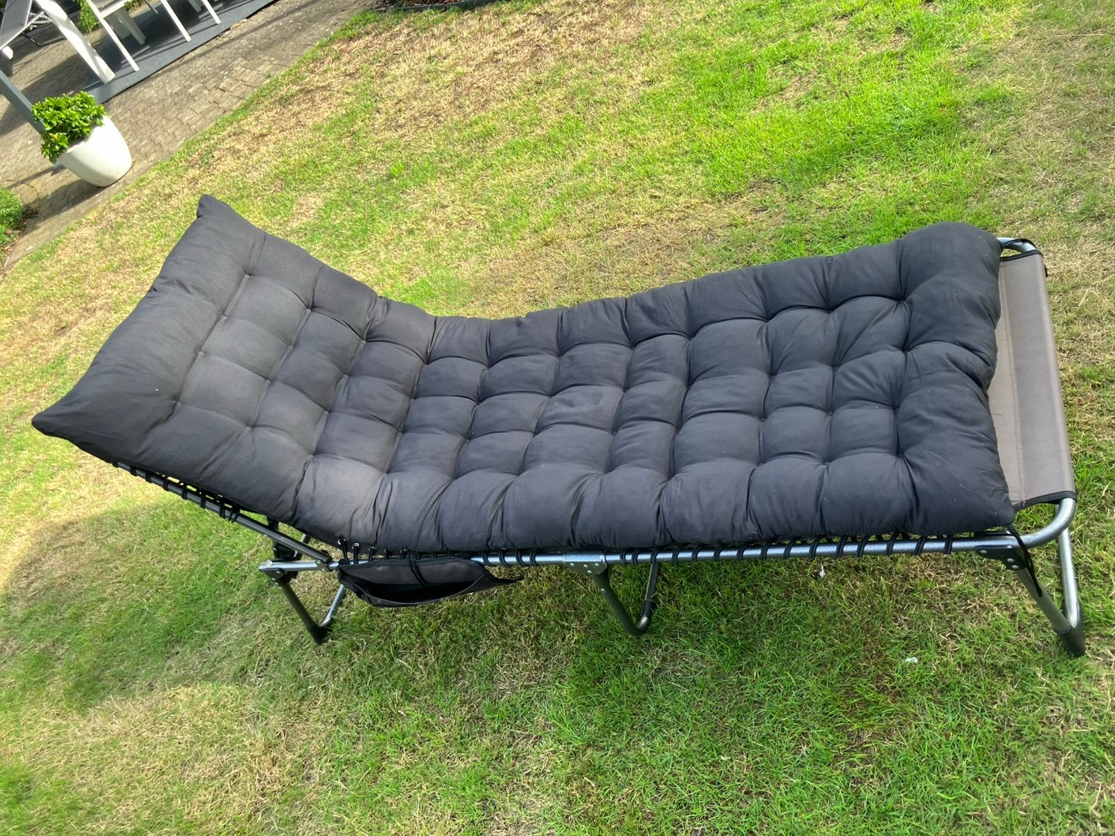 Tuin ligbed, Jardin & Terrasse, Enlèvement, Comme neuf, Aluminium, Pliant