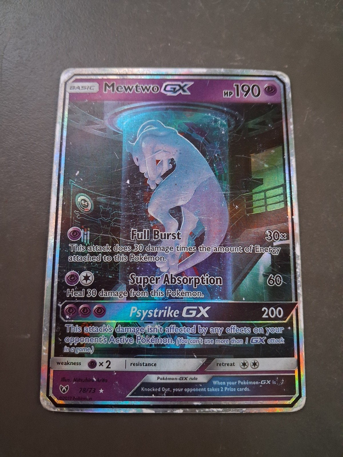 Pokemon kaart Mewtwo GX 78 Shining Legends, Enlèvement