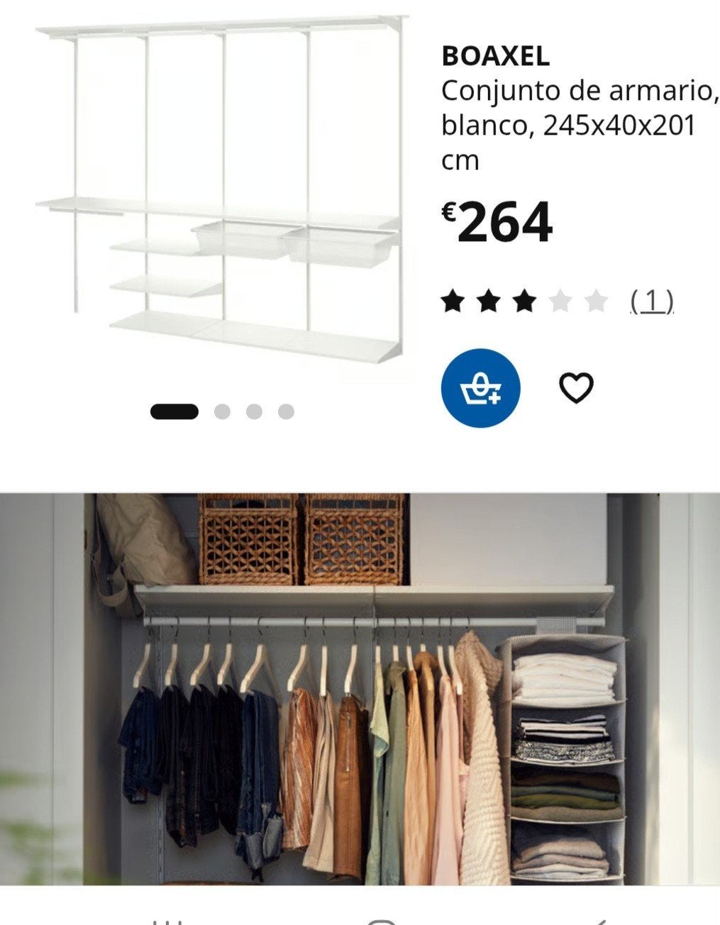 Armoire à vêtements ouverte, Enlèvement, Métal