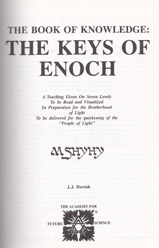 The keys of Enoch, Enlèvement ou Envoi, Neuf, Amérique