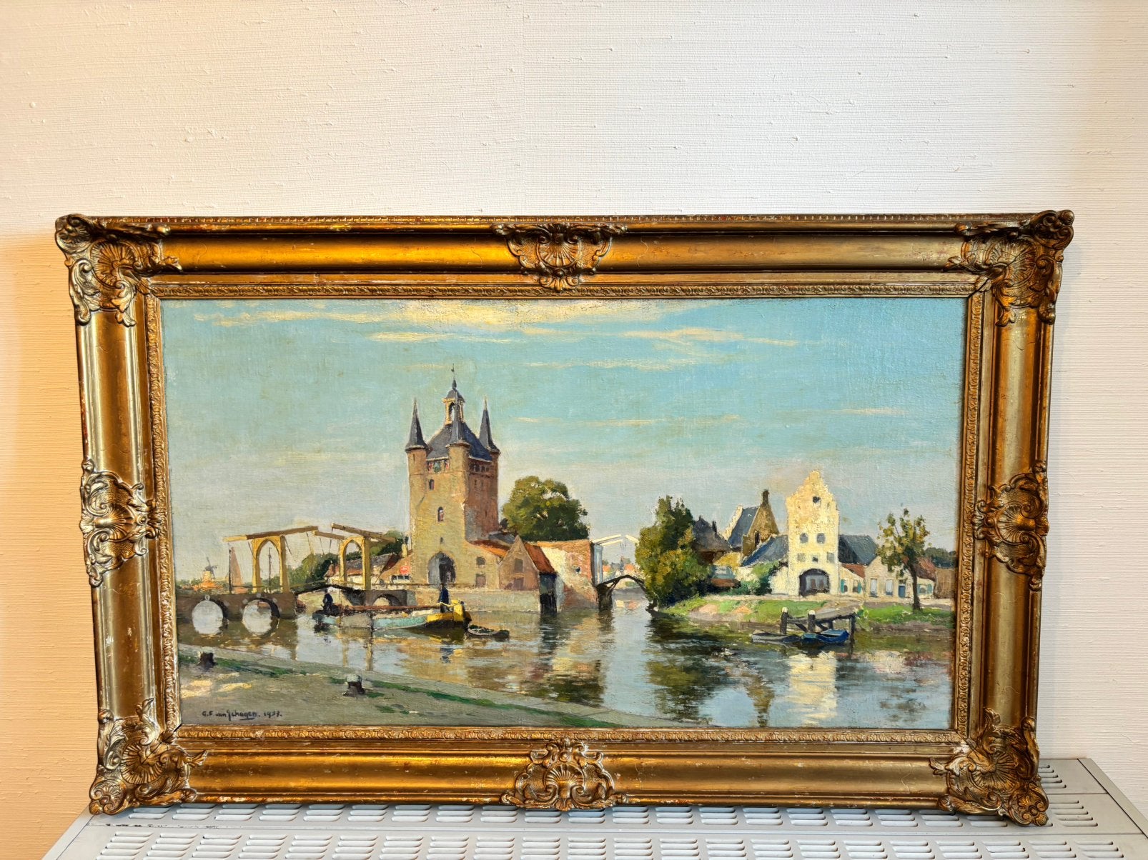 Olieverf gesigneerd Gerbrand Frederik van Schagen Zierikzee, Ophalen, Doek