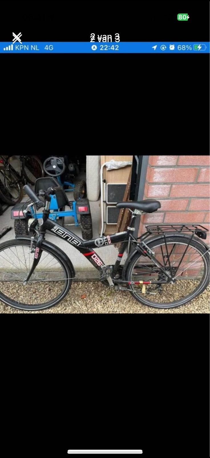 Bnb city biker 26 inch zwarte kleur, Fietsen en Brommers, Ophalen, Gebruikt