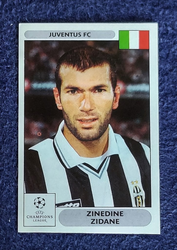 Panini sticker card voetbal ' Ch. League 2000 - Z. Zidane ', Enlèvement ou Envoi, Neuf, Affiche, Image ou Autocollant