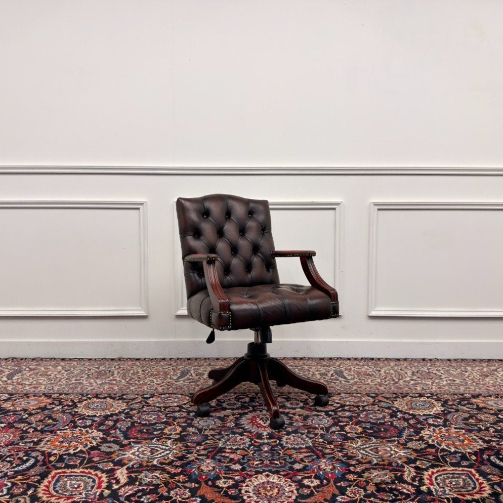 Klassiek Engels Chesterfield Bureaustoel, Enlèvement ou Envoi