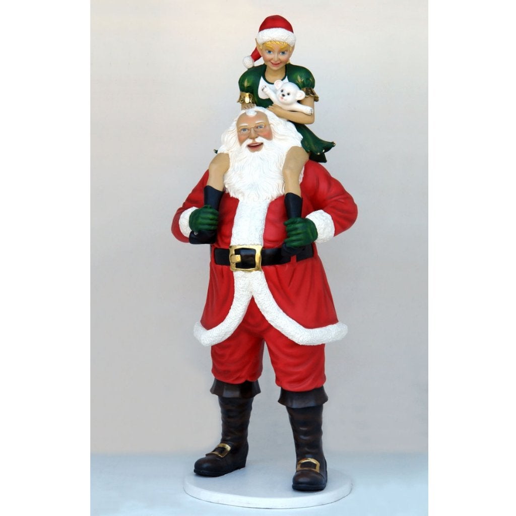 Santa met Elf – Kerstman Hoogte 237 cm, Diversen, Kerst, Nieuw, Ophalen