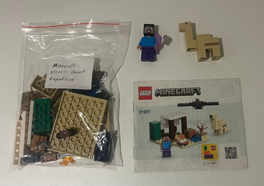 Lego Minecraft Steve's Desert Expedition - Set 21251, Lego, Ensemble complet, Comme neuf, Enlèvement