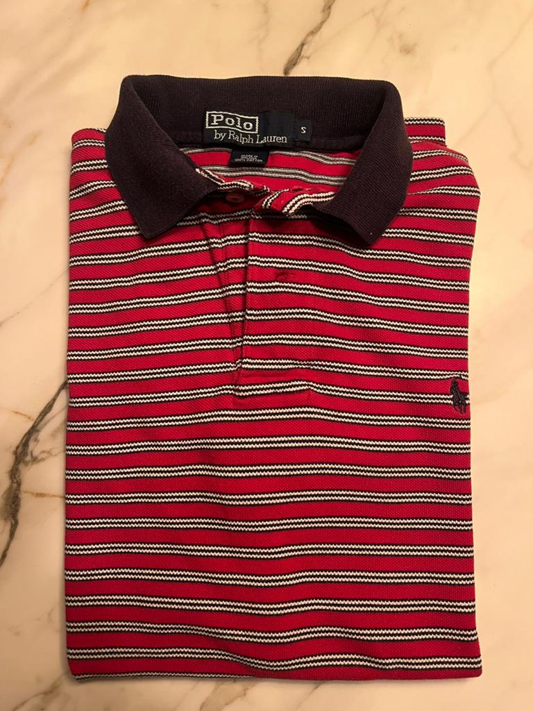 Polo rayé Ralph Lauren, Enlèvement ou Envoi, Comme neuf, Taille 46 (S) ou plus petite, Rouge