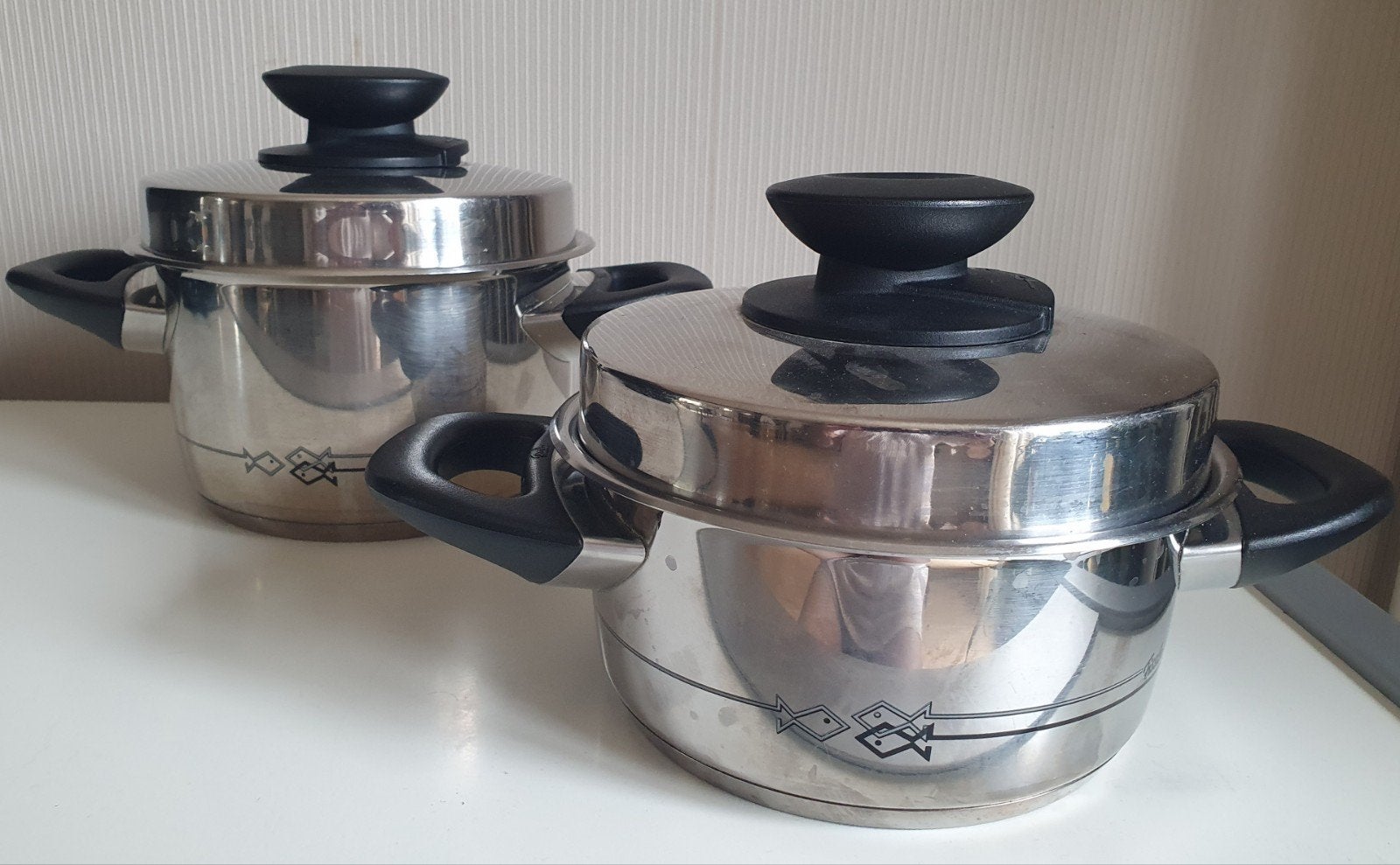 kookpotten en pannen, Ophalen, Gebruikt, Met deksel, Fissler