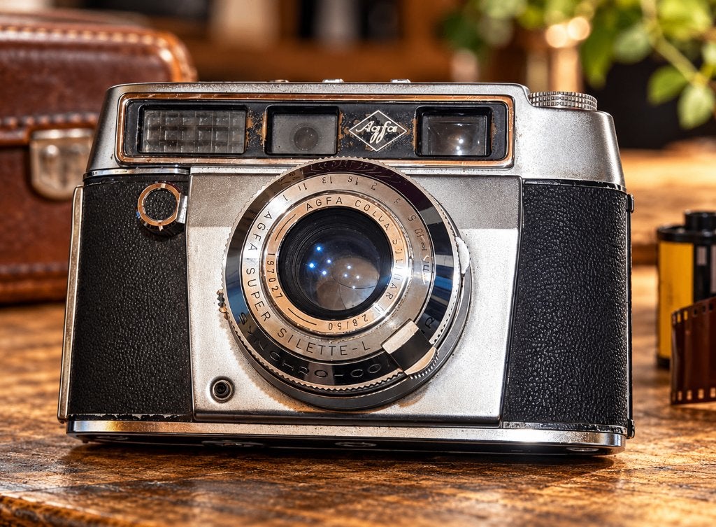 Agfa Super Silette-L vintage camera met Color-Solinar lens, TV, Hi-fi & Vidéo, Enlèvement, Utilisé, Autres Marques