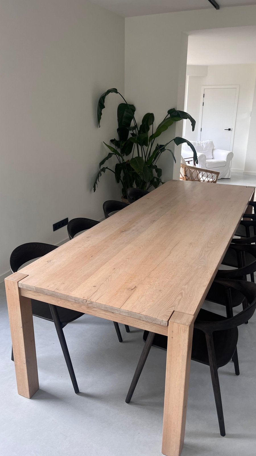 Massieve eiken tafel 3x1 meter, Huis en Inrichting, Tafels | Eettafels, Ophalen, Gebruikt, 100 tot 150 cm, Eikenhout