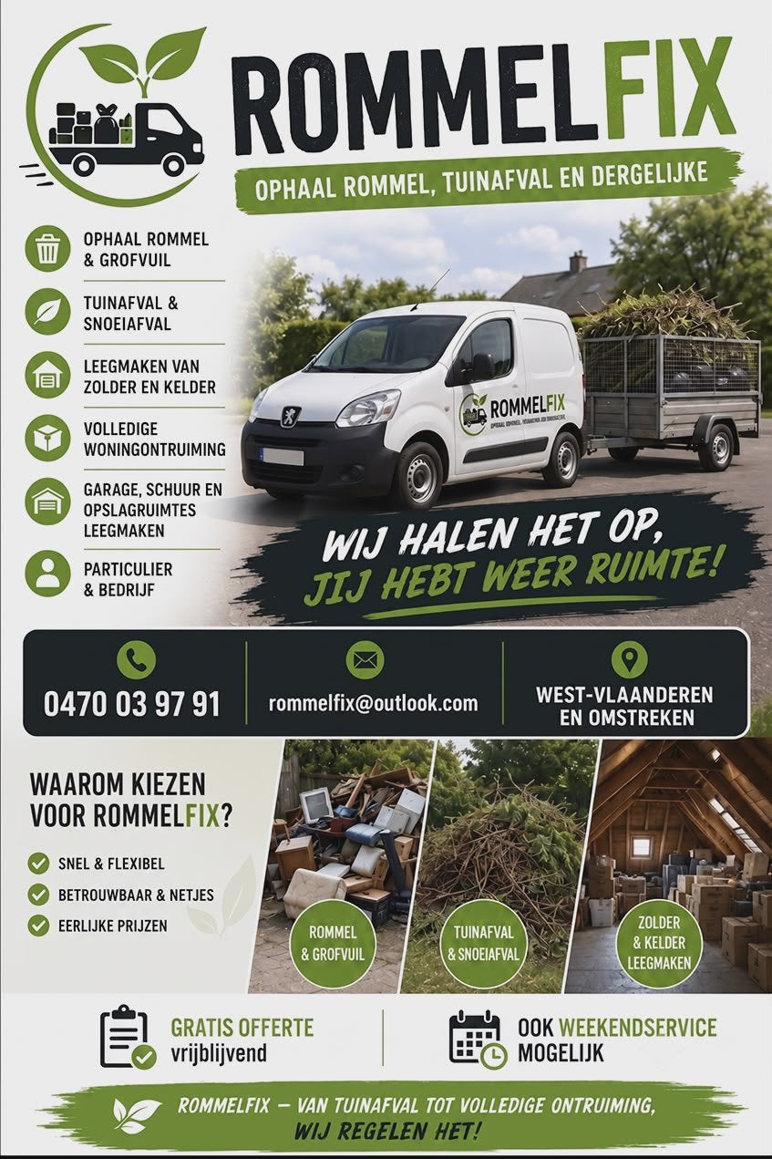 Rommelfix, Ophalen, Nieuw