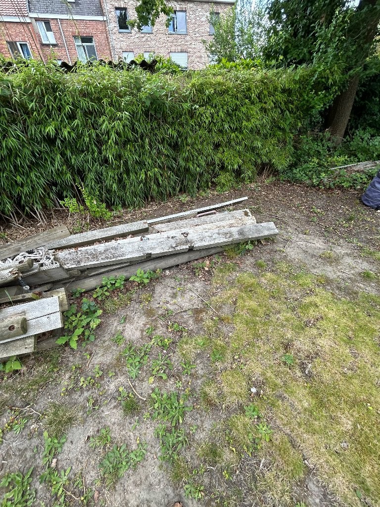Gratis hout, Doe-het-zelf en Bouw, Hout en Planken, Ophalen, Gebruikt, 25 tot 50 mm, 200 tot 250 cm