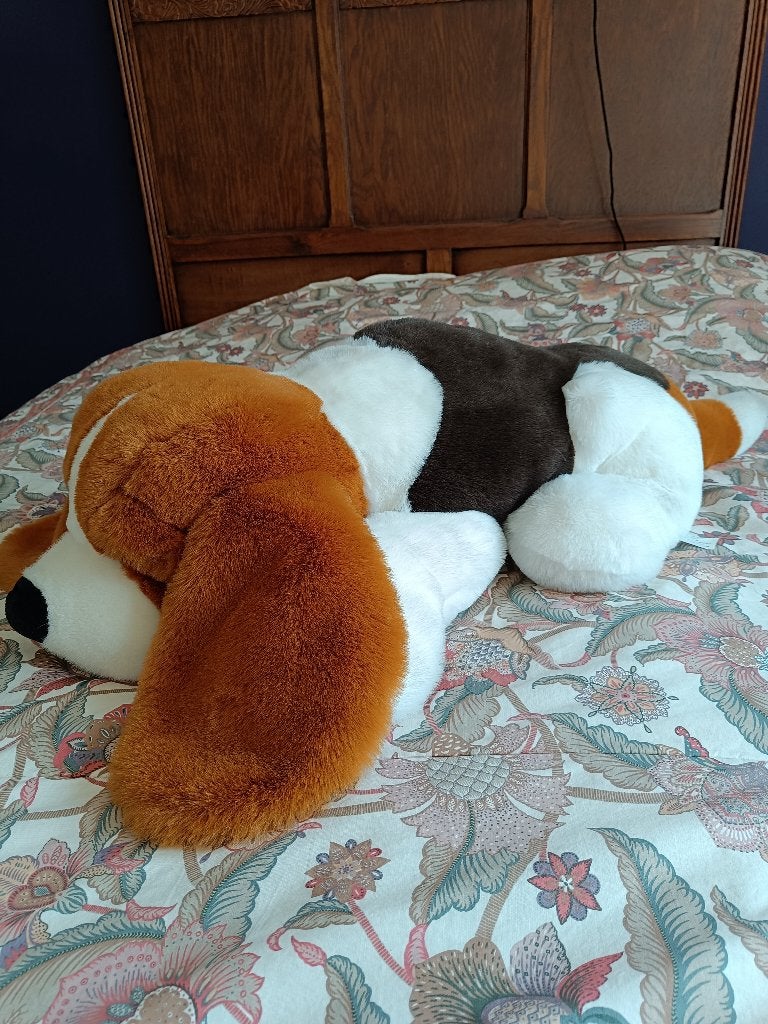 Supergrote en superzachte hond/beagle knuffel, bijna 1m, Ophalen, Nieuw, Hond, Bruin