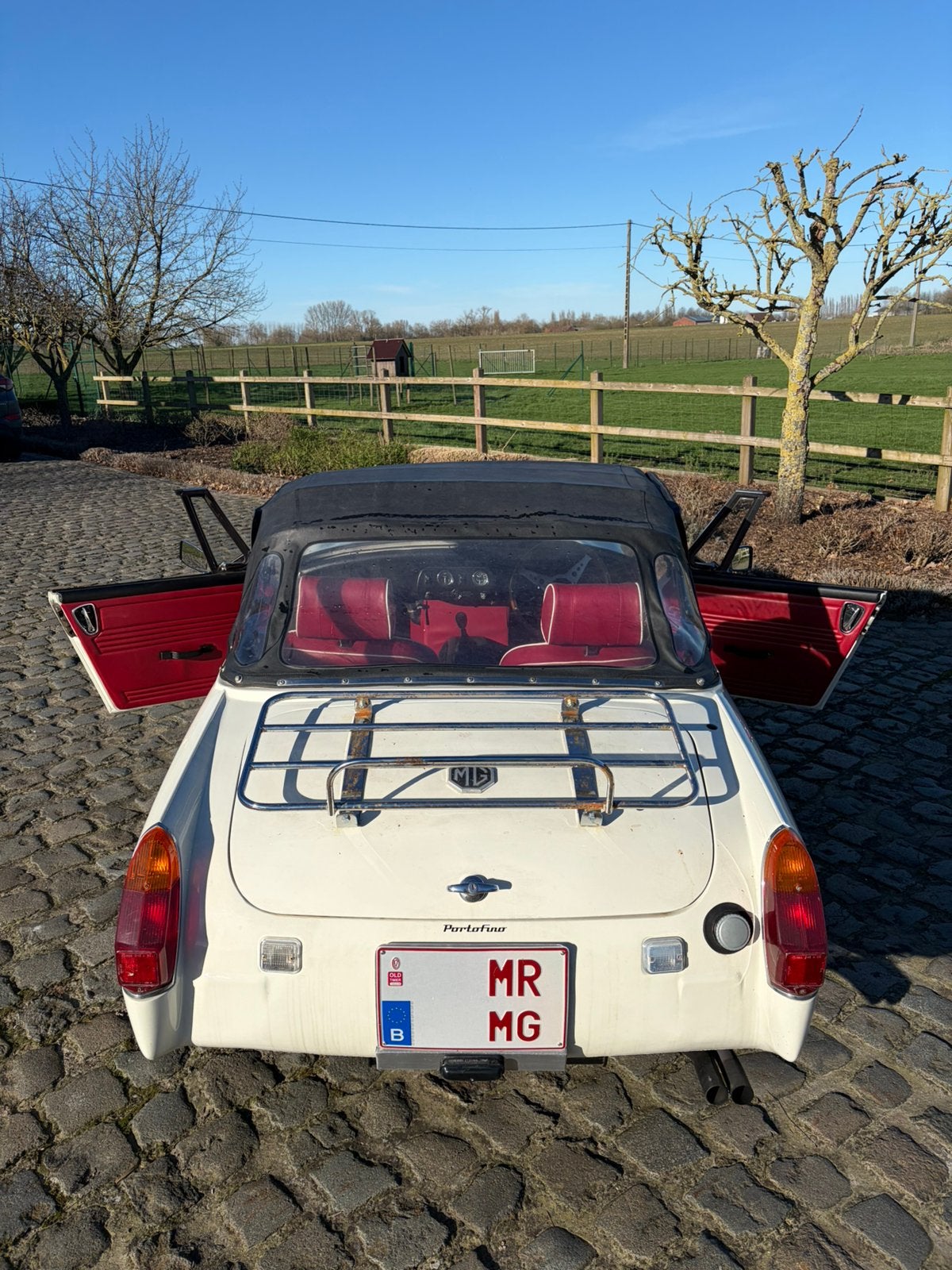 MG midget 1965, Achterwielaandrijving, Cabriolet, Leder en Stof, Wit