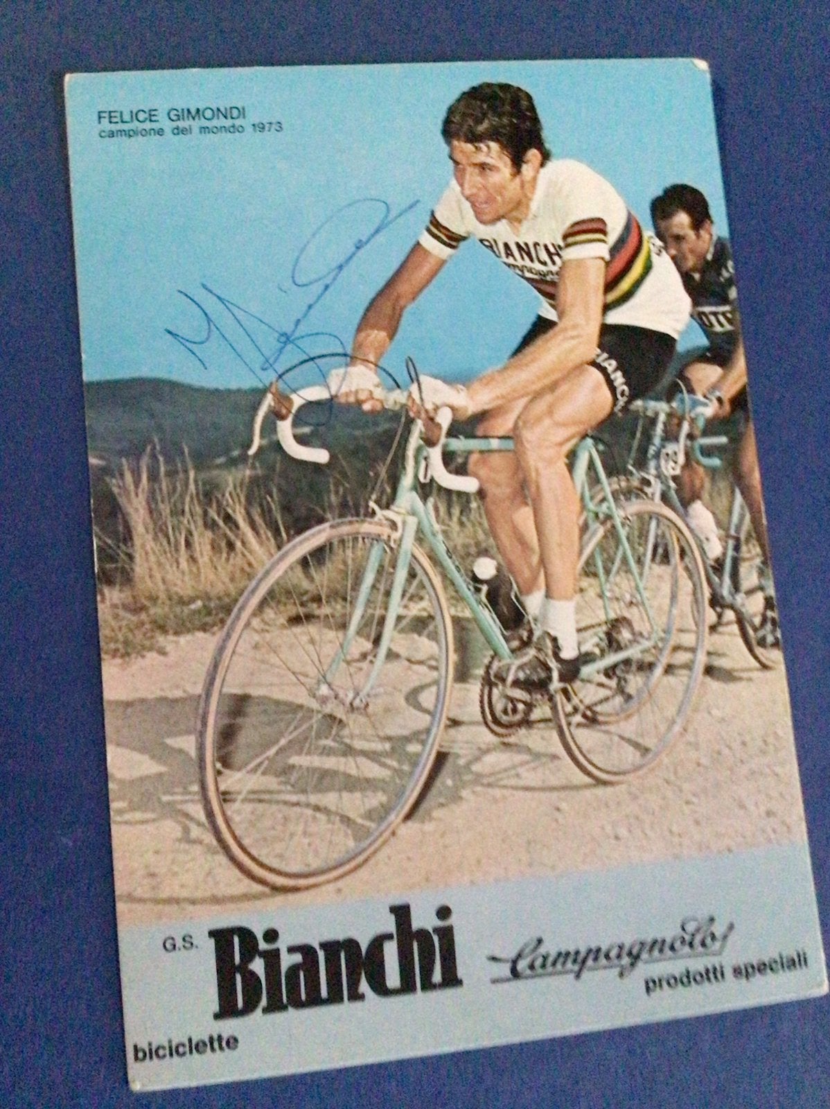 Wielerkaart wk 1973 felice gimondi signe, Ophalen of Verzenden, Zo goed als nieuw
