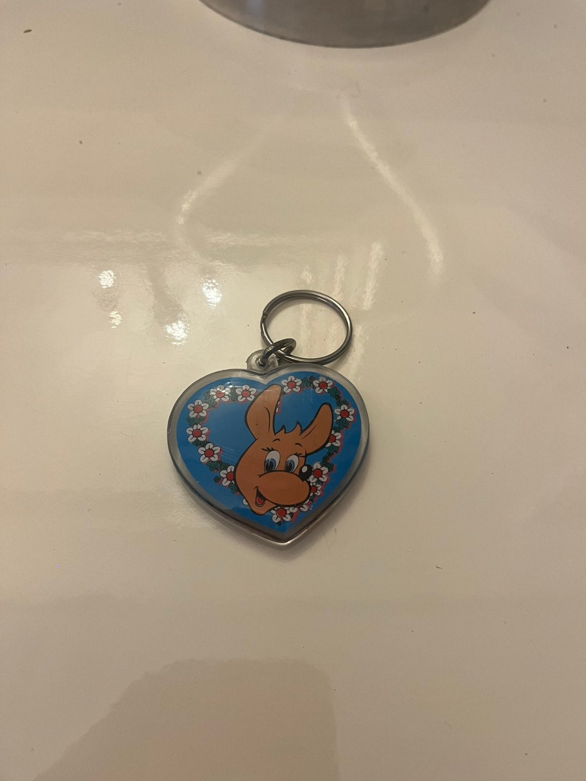 Ancien Porte-clés Vintag Cœur WALIBI /Walibelle - Collection, Verzamelen, Ophalen of Verzenden