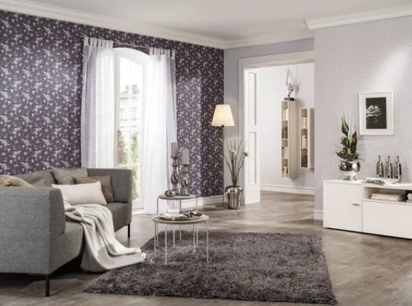 Papier peint polaire Erismann à motif floral - 10,5 x 0,53 m, Enlèvement ou Envoi, Papier peint intissé, Erismann