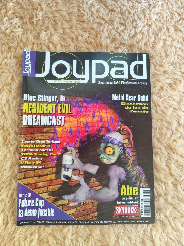 Magazine Joypad N79 Oct 1998 Metal Gear Solid & Abe Oddworld, Gebruikt, Overige typen, Overige merken, PlayStation