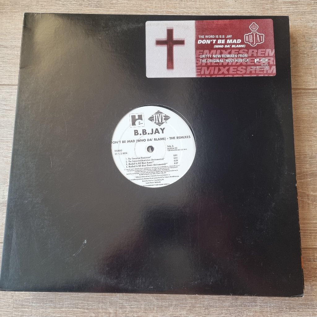 12" B.B. Jay – Don't Be Mad (Who Da' Blame) the remixes, CD & DVD, Vinyles Singles, Enlèvement ou Envoi, Utilisé, 12 pouces, Hip-hop et Rap