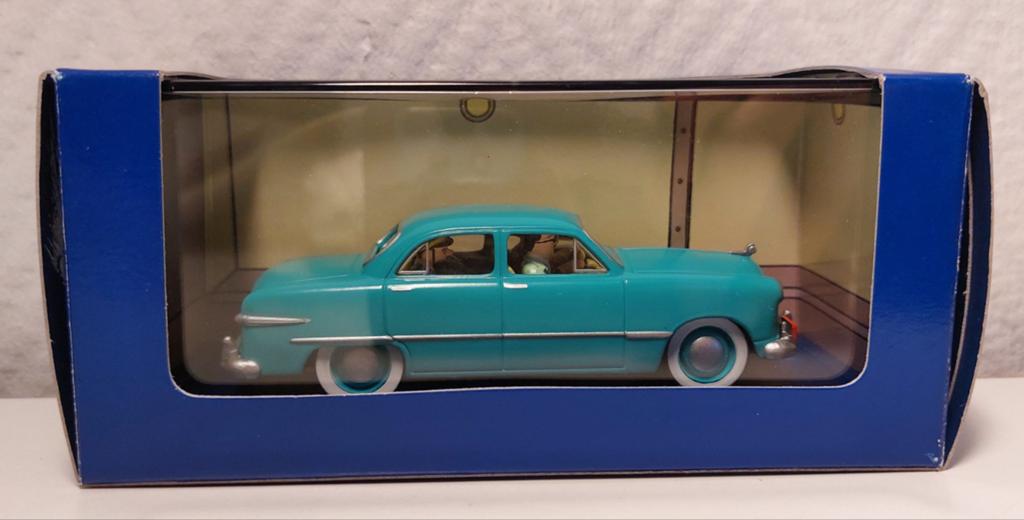 Voiture TINTIN Atlas 1/43 'La Ford turquoise 1949', Enlèvement ou Envoi, Tintin, Comme neuf, Statue ou Figurine