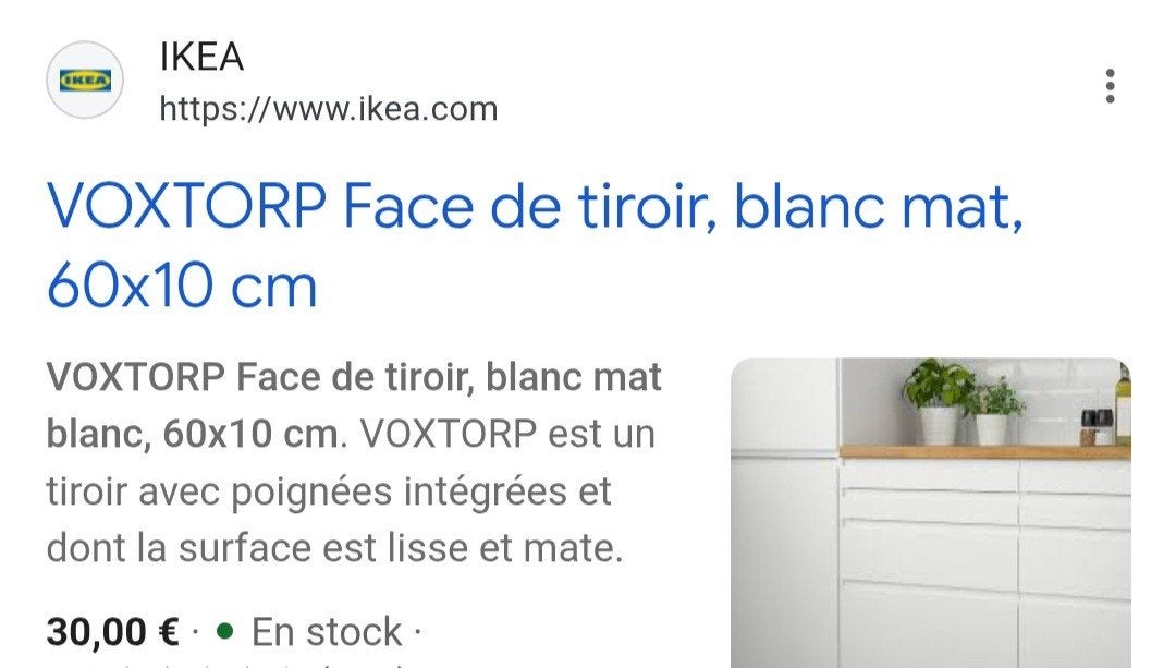 face de tiroir bas pour cuisine ikea Metod, Huis en Inrichting, Ophalen, Nieuw
