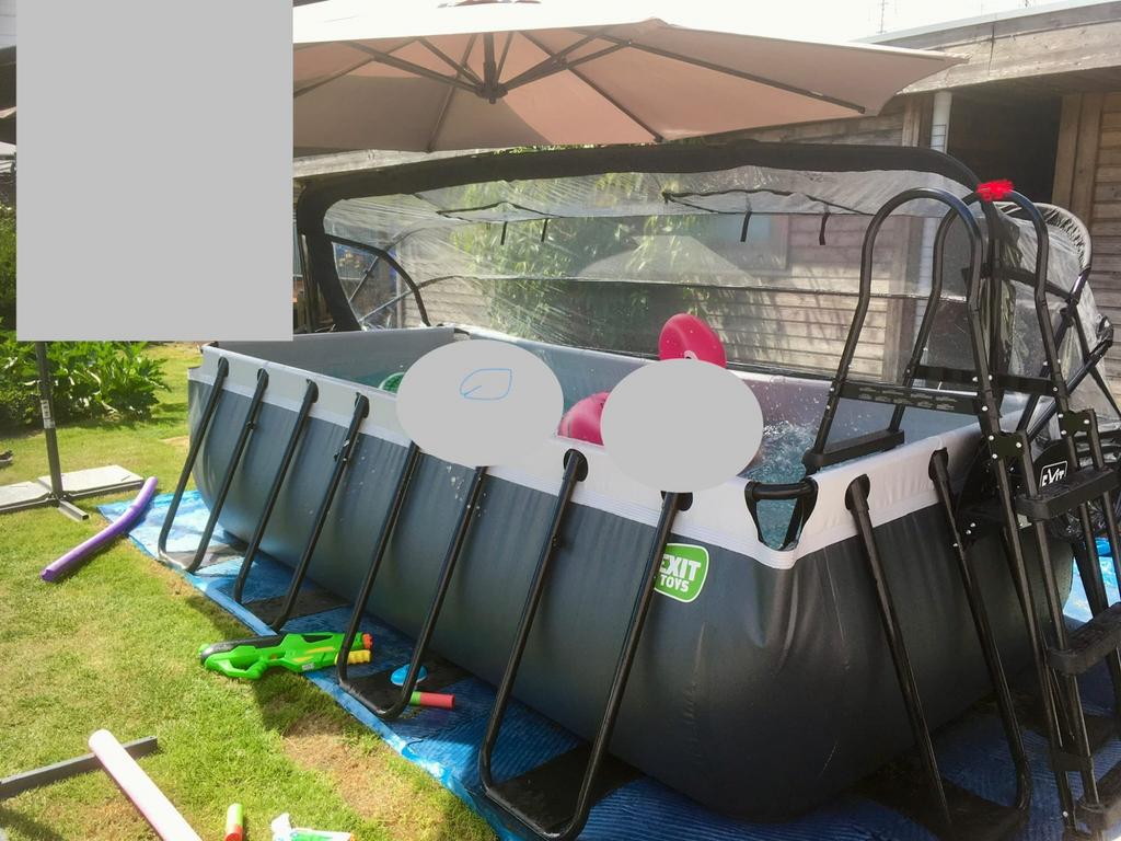 EXIT zwembad met overkapping, Jardin & Terrasse, Piscines, Utilisé, Piscines hors sol, 80 à 120 cm, 400 cm ou plus, 200 à 300 cm