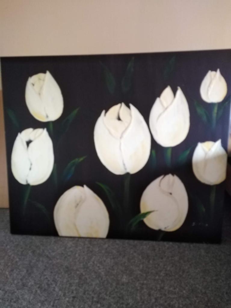 Kader met tulpen, Ophalen