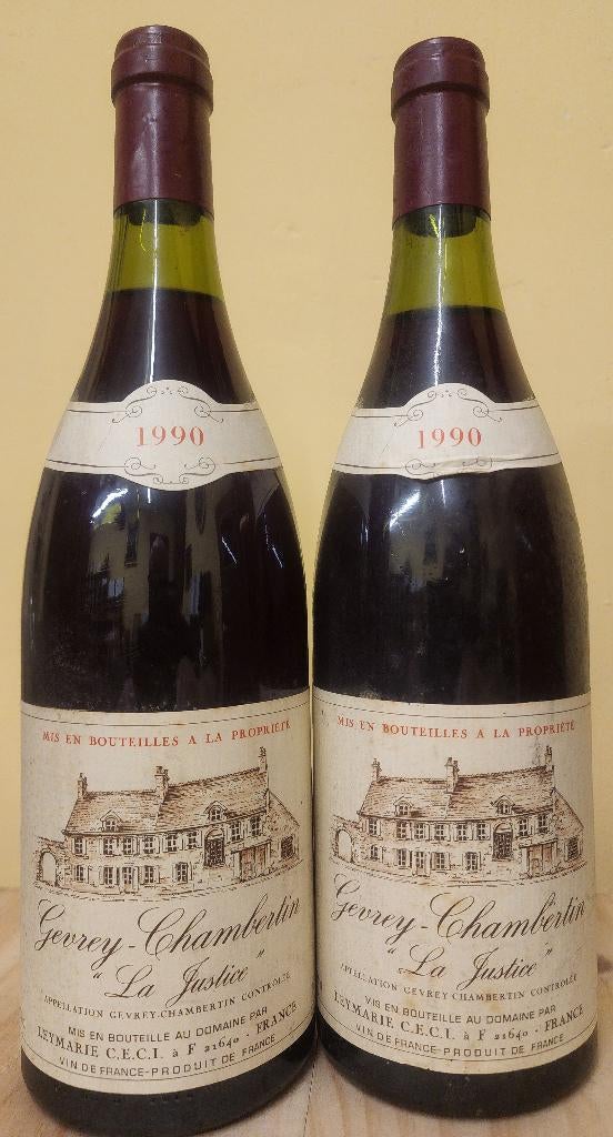 Gevrey-Chambertin 'La Justice' 1990 Leymarie, Neuf, Enlèvement ou Envoi, Pleine, Vin rouge