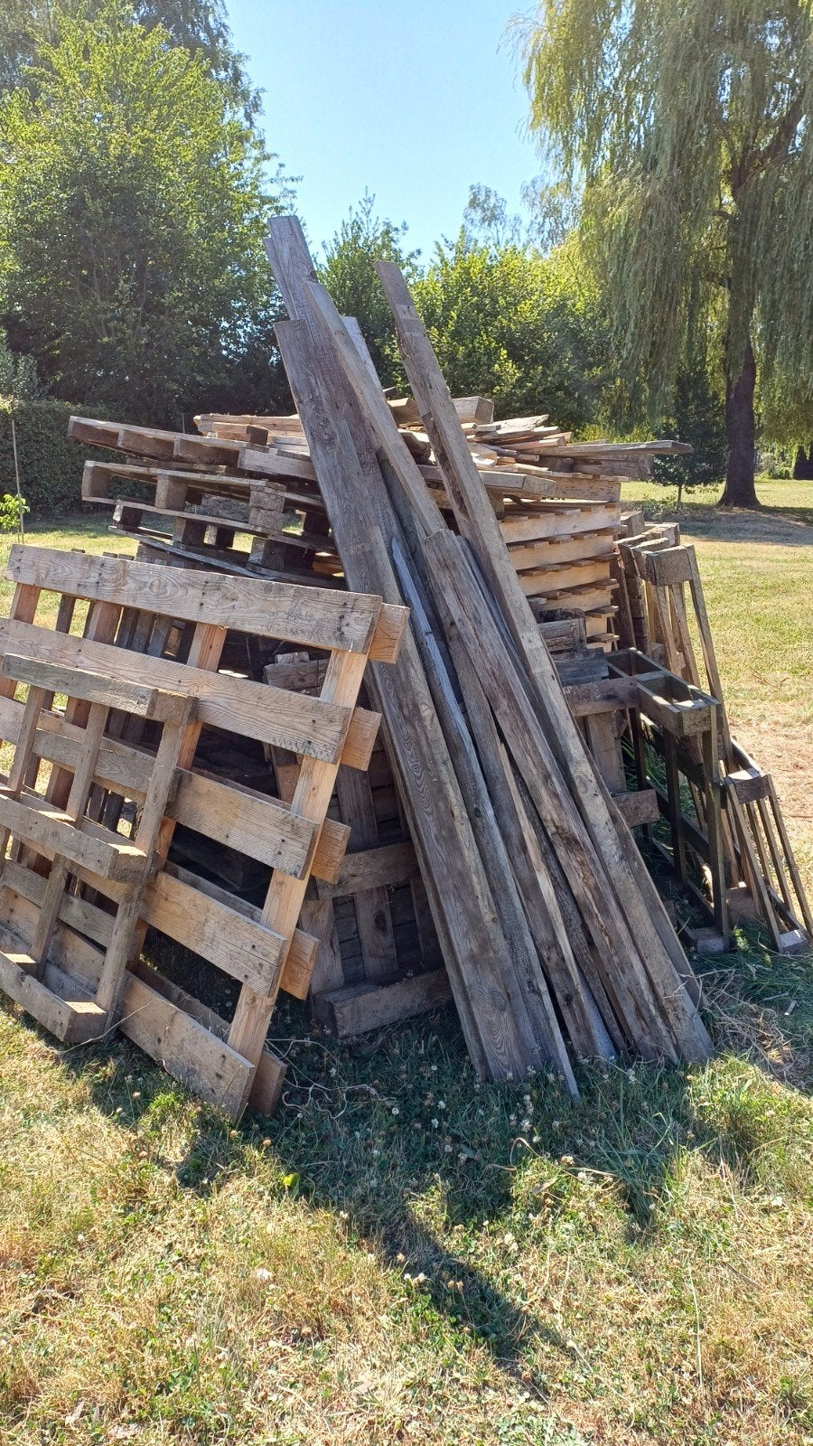 gratis brandhout palletten, Ophalen
