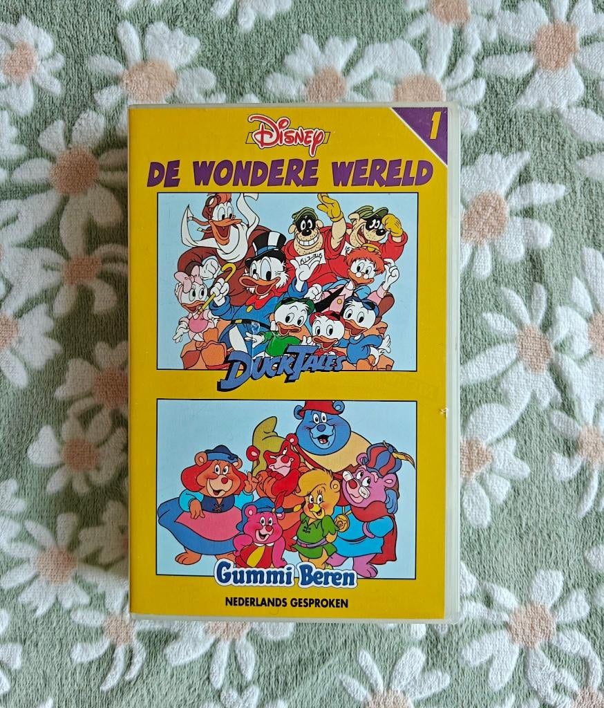 VHS - De Wondere Wereld 1 - Disney - Vintage - €4, Alle leeftijden, Ophalen, Gebruikt, Nederlandstalig