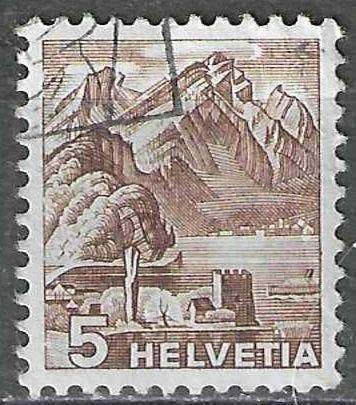 Zwitserland 1948 - Yvert 461 - Pilatus berg (ST), Verzenden, Gestempeld