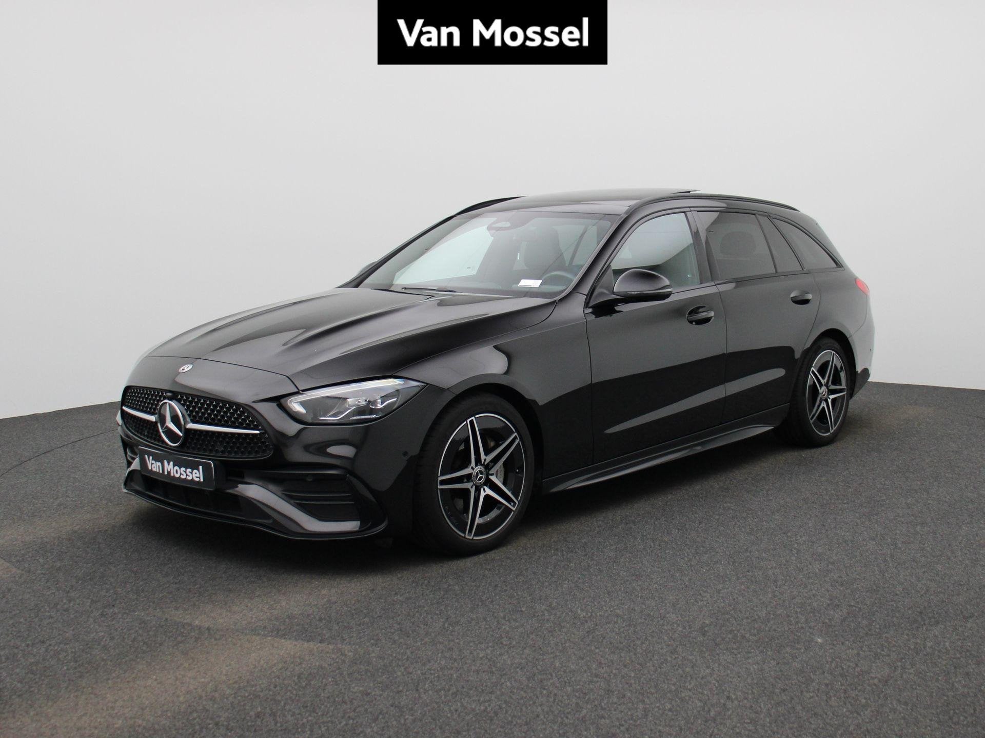 Mercedes-Benz C-Klasse 200 d AMG Line Break + LEDER + PANORA, Autos, 1800 kg, Entreprise, Noir, Automatique