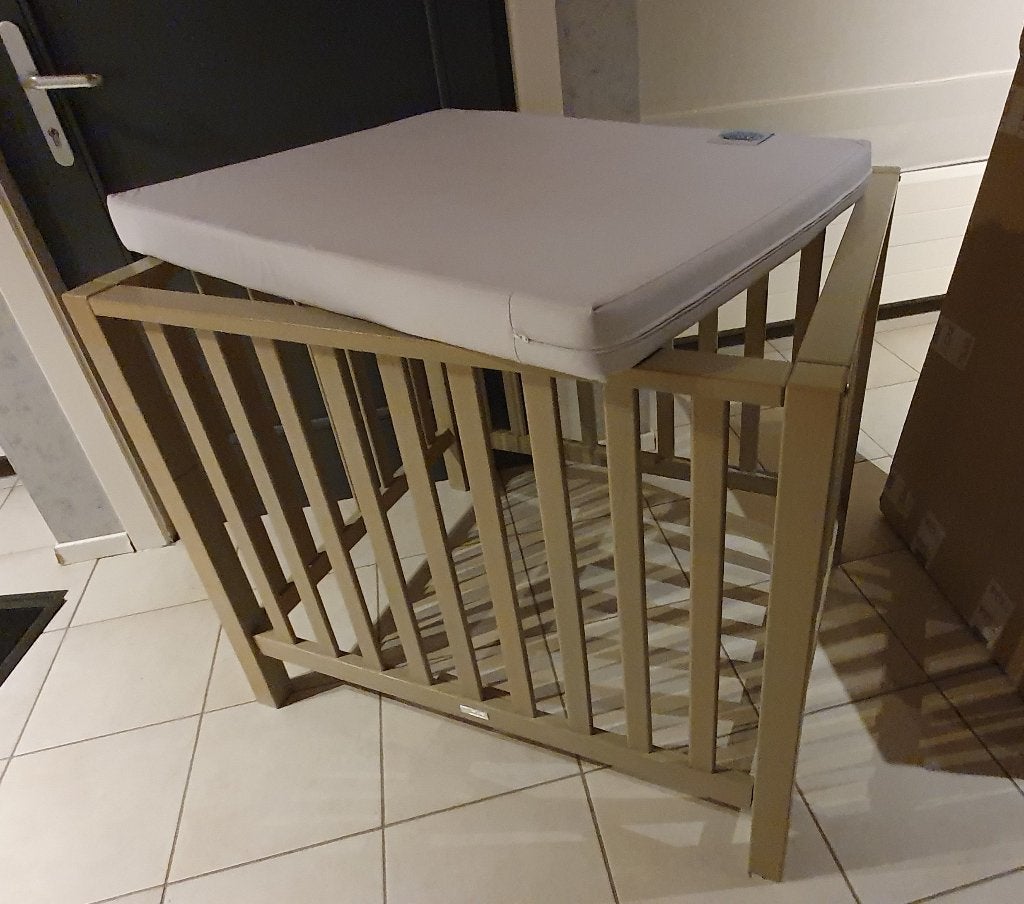 Te koop babypark, Ophalen, Zo goed als nieuw, Rechthoekig, In hoogte verstelbaar