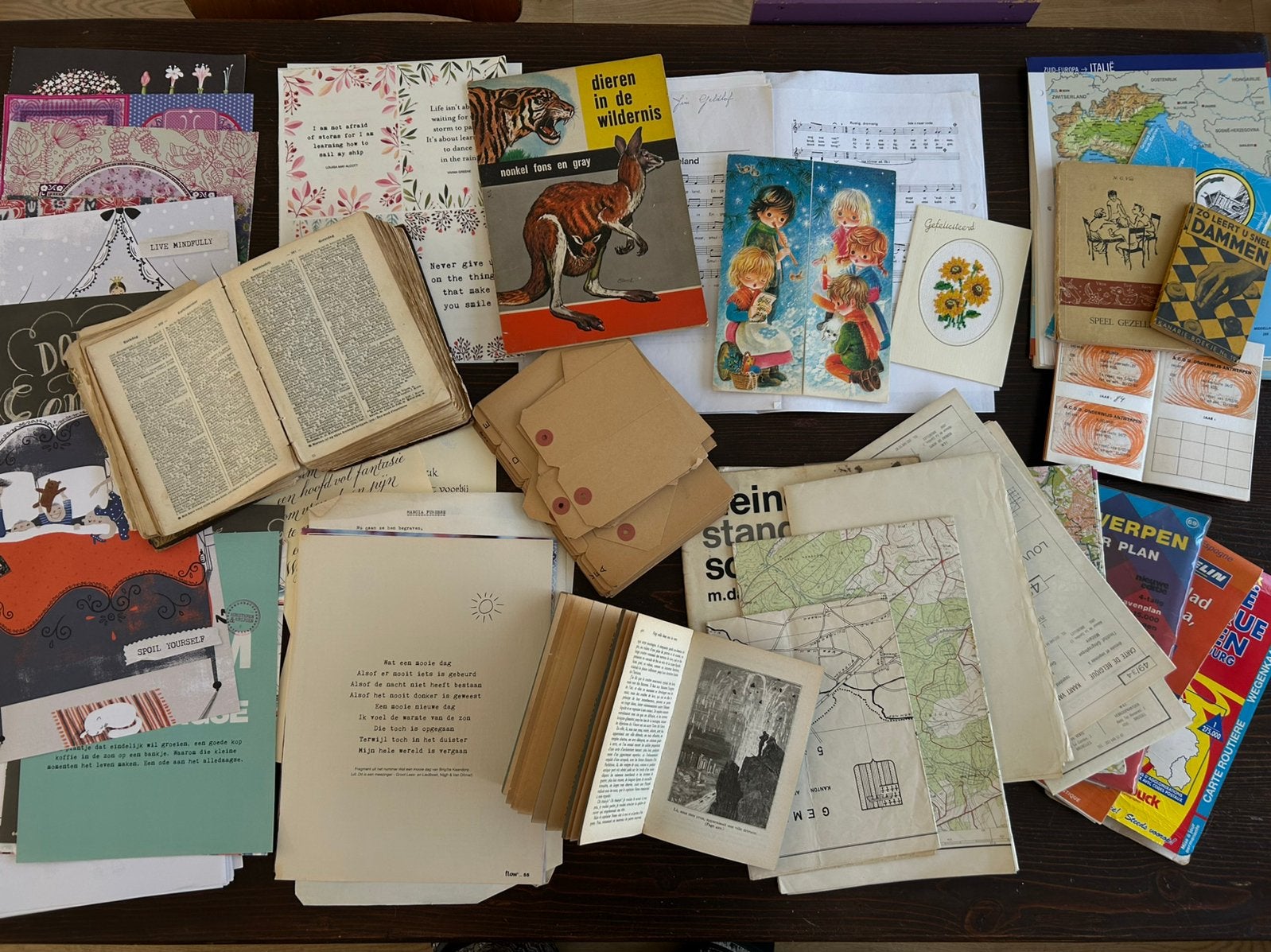 Materiaal voor junk journal/scrapbooking, Hobby en Vrije tijd, Ophalen of Verzenden, Gebruikt