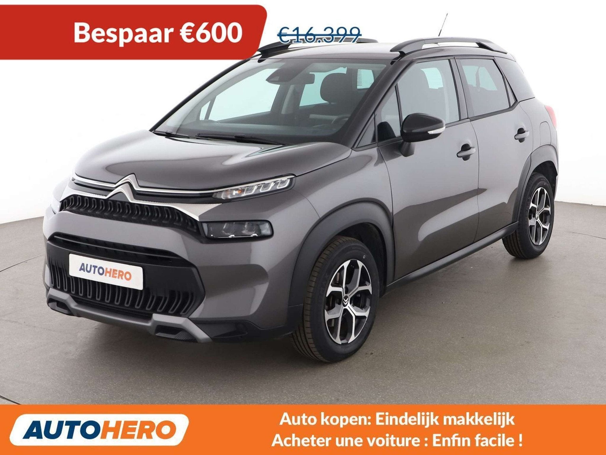 Citroën C3 Aircross 1.2 PureTech Plus (automatique), Autos, 144 g/km, Argent ou Gris, Achat, 1280 kg