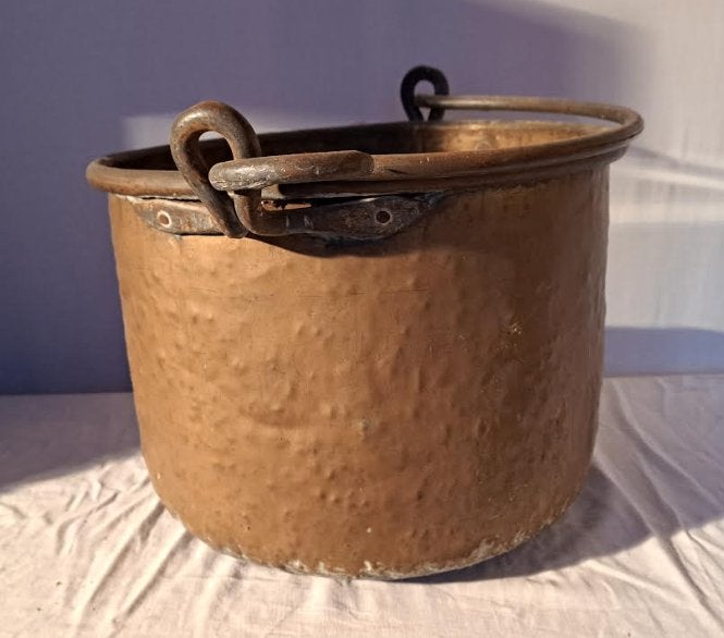Mooie antieke koperen marmite, Ophalen, Koper
