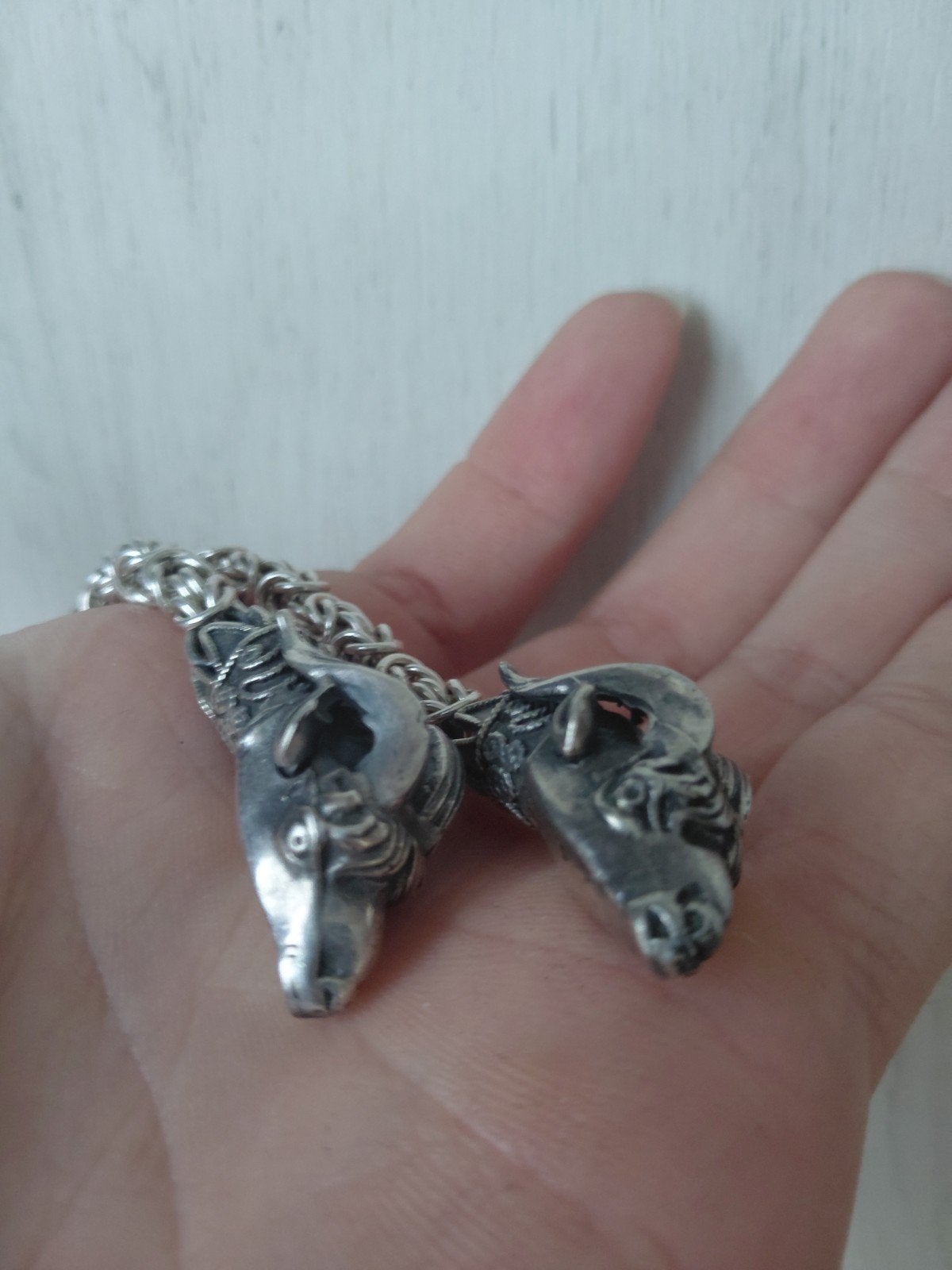 Zilveren ketting, Enlèvement ou Envoi, Utilisé, Gris, Argent