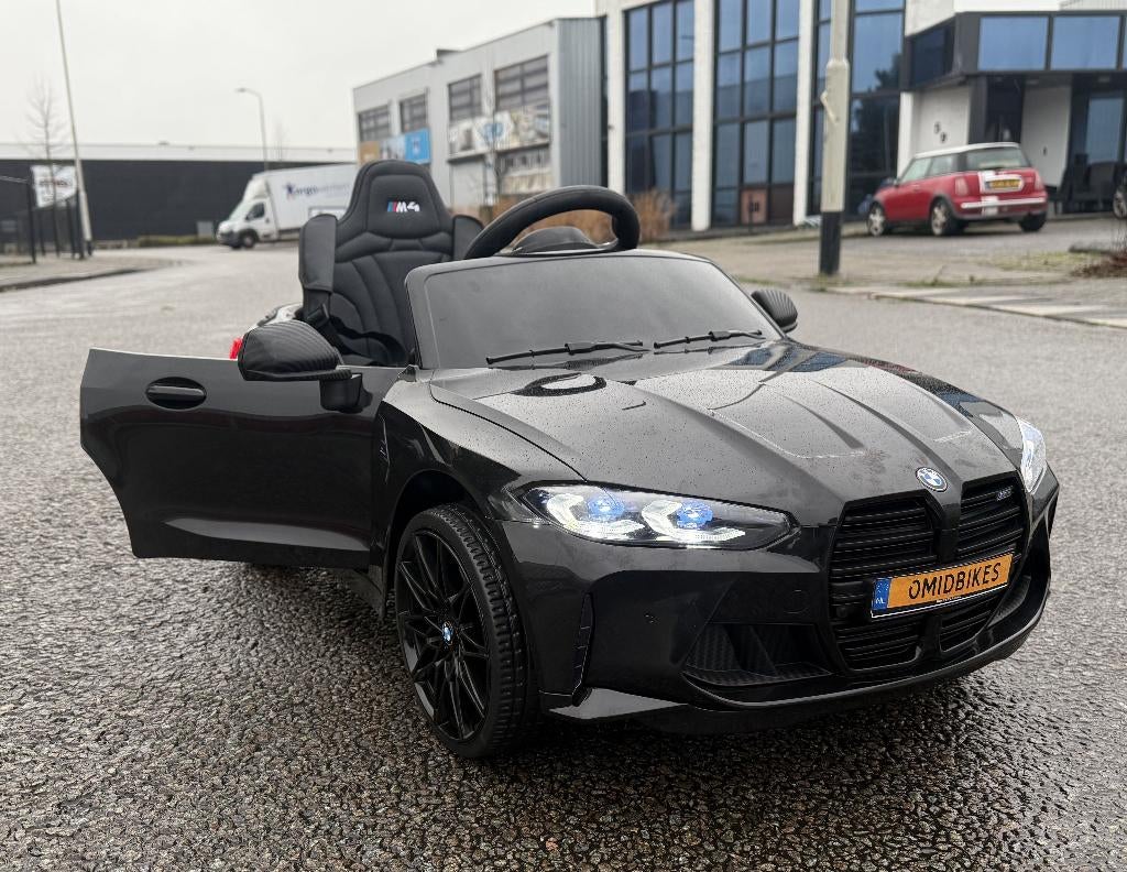 BMW M4 12v zwart Afstands. - Bleutooth - Led - Leder - Rubb!, Ophalen of Verzenden, Nieuw