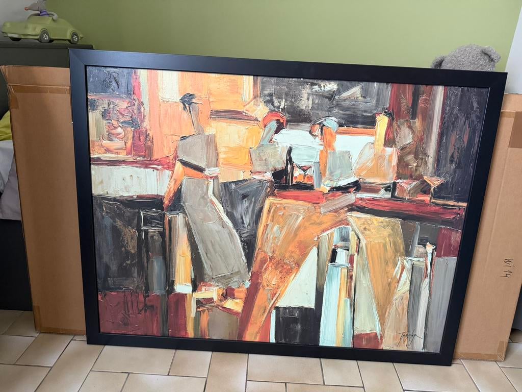 Abstract schilderij, Antiek en Kunst, Ophalen