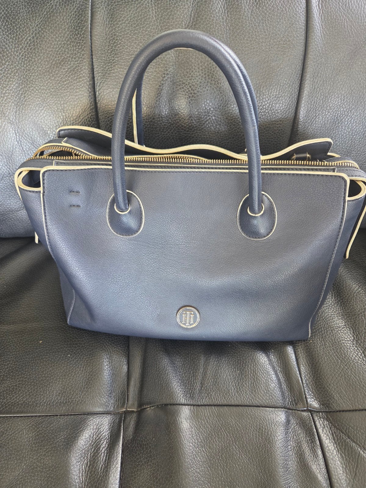 Tommy Hilfiger draagtas, Ophalen, Zo goed als nieuw, Blauw, Handtas