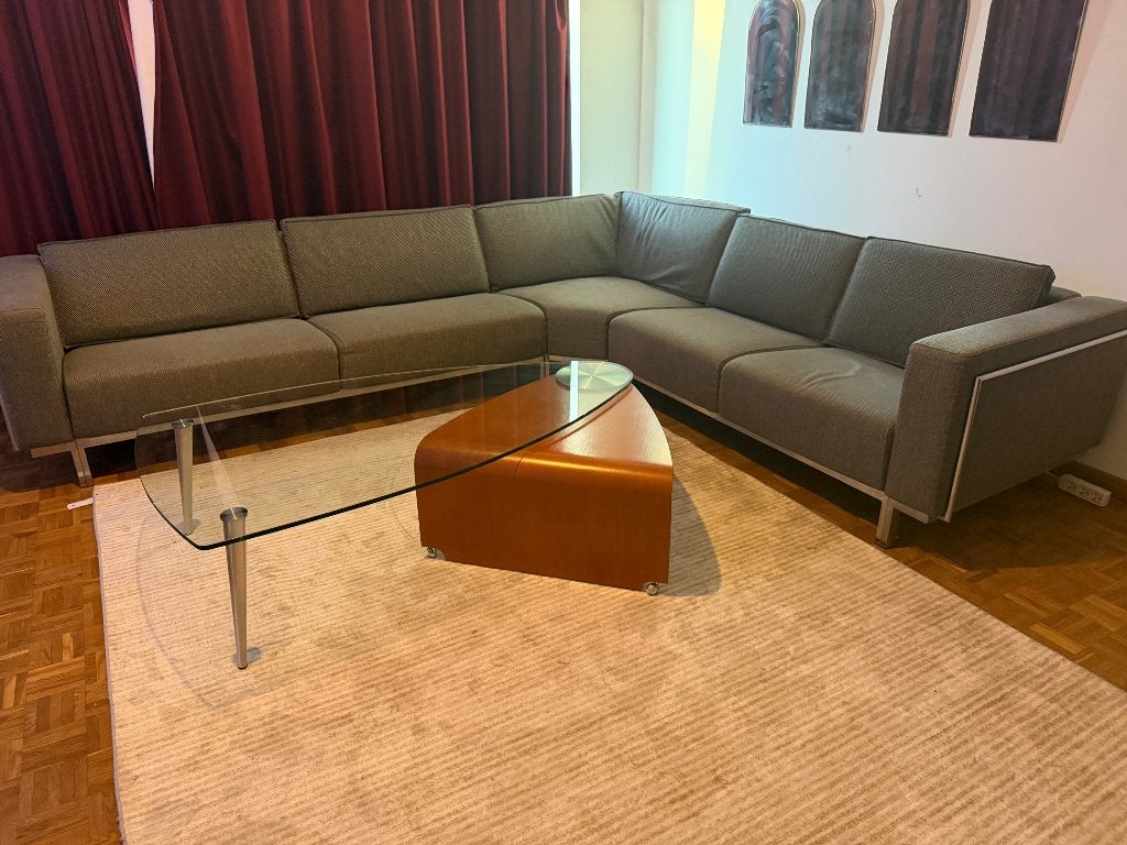 Designerbank, salontafel & groot bureau, Ophalen