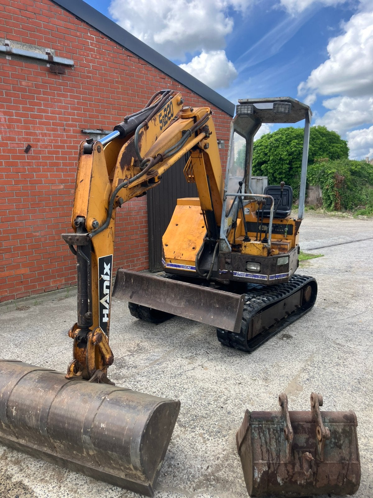 Hanix graafkraan sb20s, Ophalen, Graafmachine