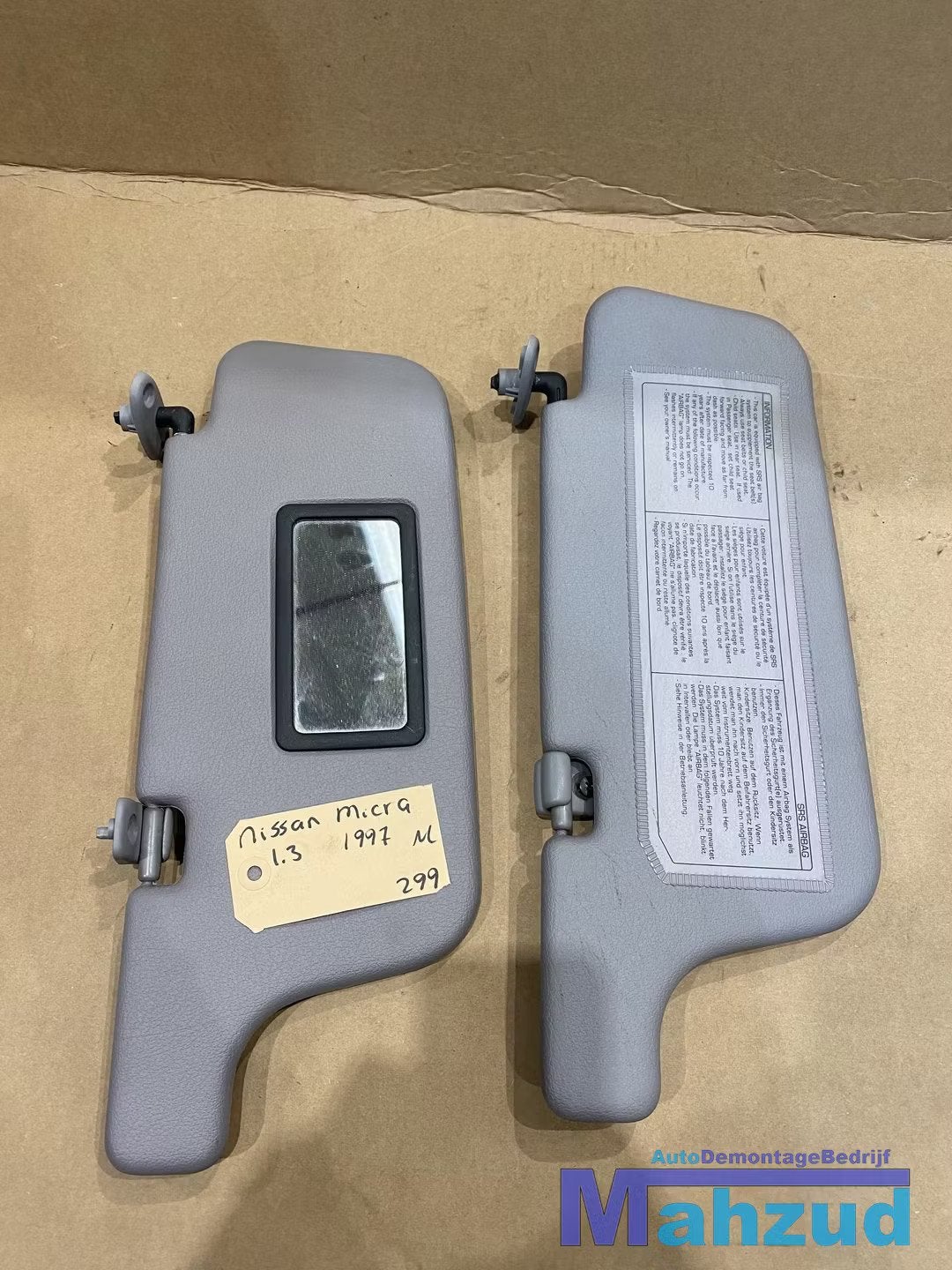 NISSAN MICRA 2 K11 Links rechts zonneklep 1993-2002, Autos : Pièces & Accessoires, Nissan Motor Co., Ltd., Takashima 1-chome 1-1
220-8686  Yokohama